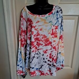 Coeur Vague  tie-dye oversized blouse